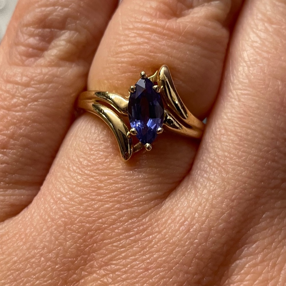 Gorgeous Custom 14kt Yellow Gold Tanzanite Ring